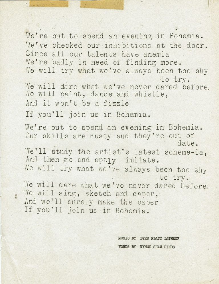          Millburn Art Center: Night in Bohemia Planning Materials, 1945 picture number 1
   