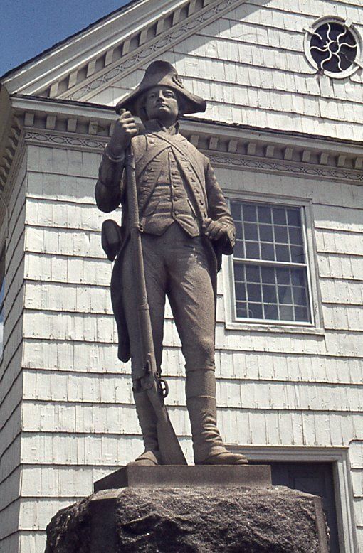          Battle of Springfield: Minuteman Statue in from of First Presbyterian Church, Springfield picture number 1
   