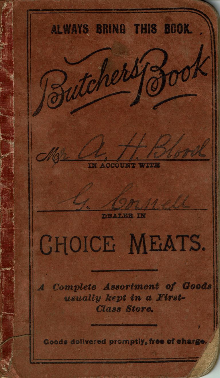          Blood Estate: Alfred Blood Account Book for Cornell's Meat Market, 1893-4 picture number 1
   