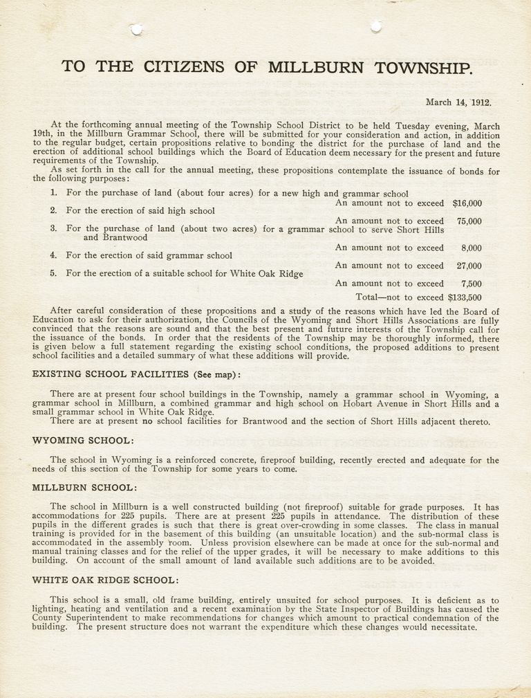          Board of Education: Bond Proposal for Expansion of Schools, 1912 picture number 1
   