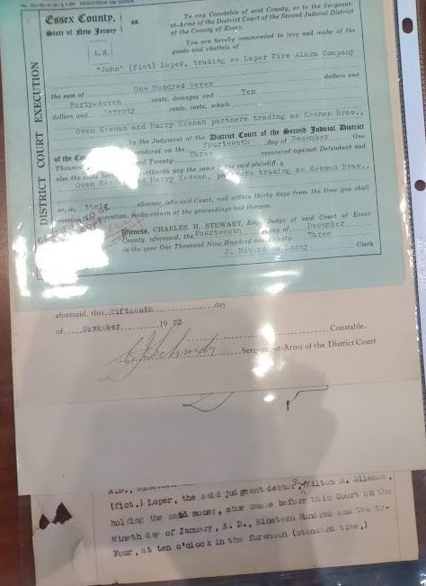          Fire Department: Court Case Between Keenan Bros (Plaintiff) and Loper Fire Alarm Co. (Defendant) picture number 1
   