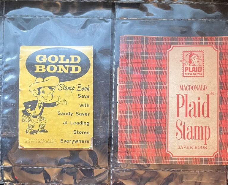          MacPherson: Gold Bond Stamp Book and MacDonald Plaid Stamp Saver Book picture number 1
   