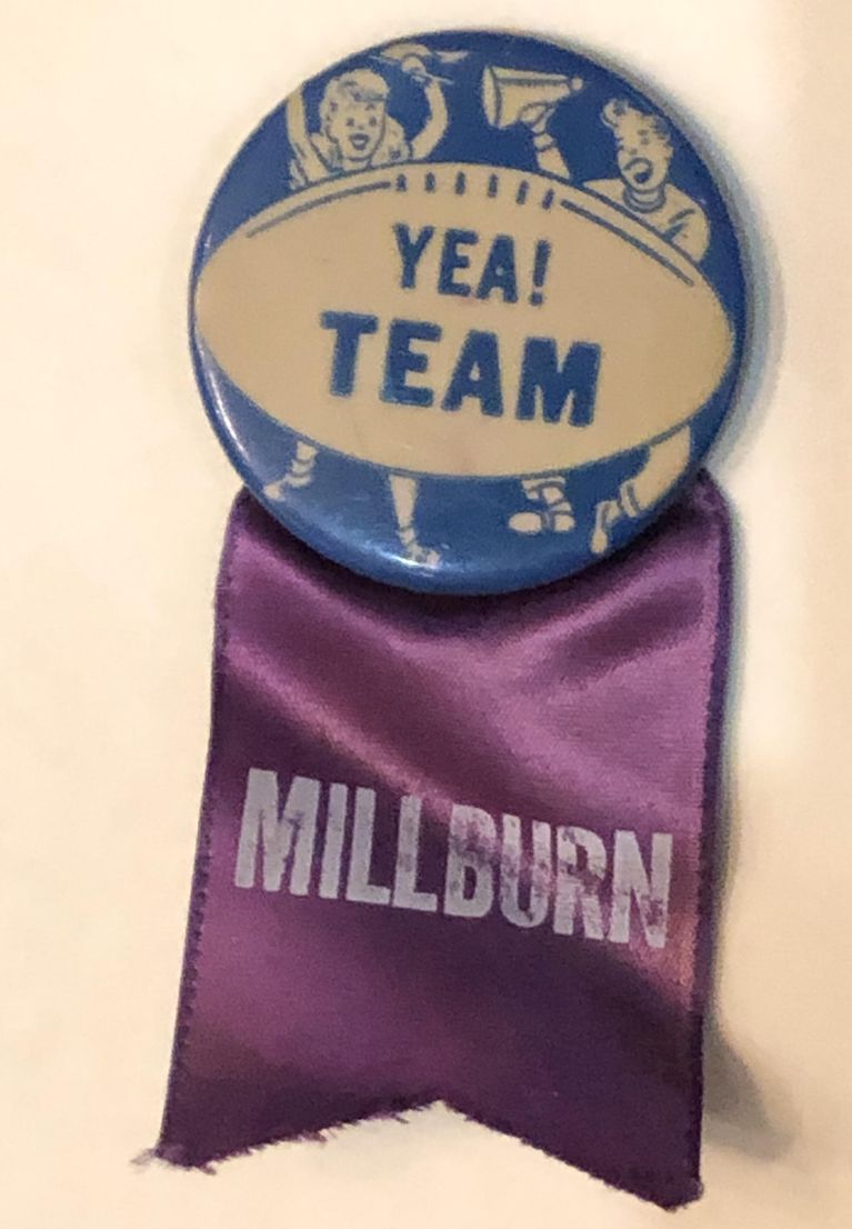          Football: Millburn High School Football Team Pinback Button picture number 1
   