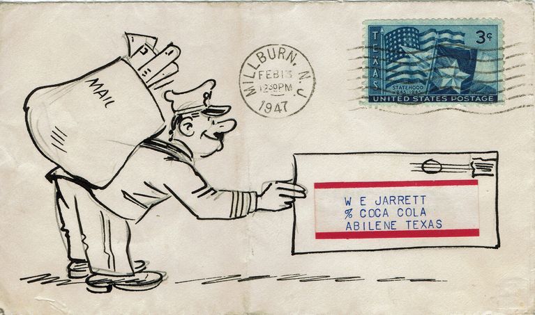          Cartoon Sketch on Envelope, 1947 picture number 1
   