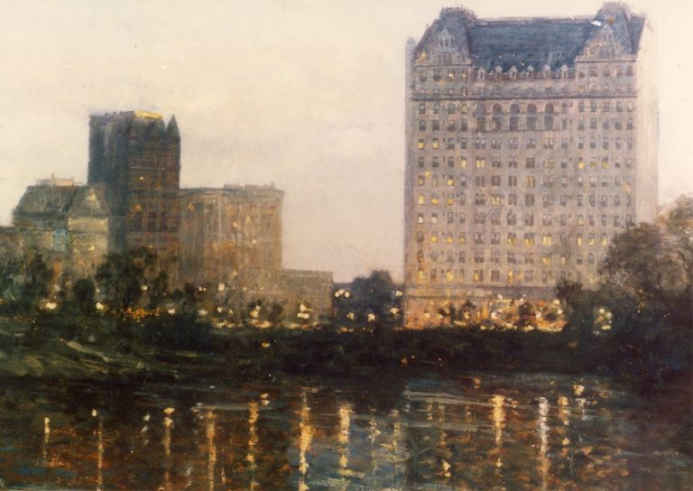          Derrick: Plaza Hotel at Twilight, c. 1910 picture number 1
   