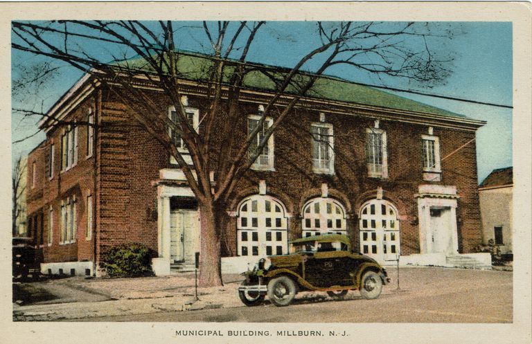          Fire Department: Municipal Building Millburn, c. 1940 picture number 1
   