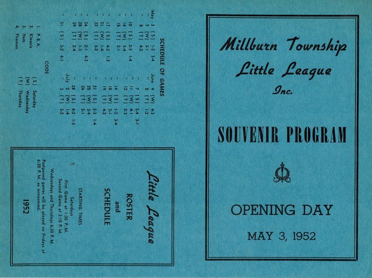          Baseball: Millburn Township Little League Program, 1952 picture number 1
   