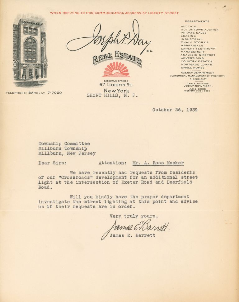          Day: Joseph P. Day Letter, 1939 picture number 1
   