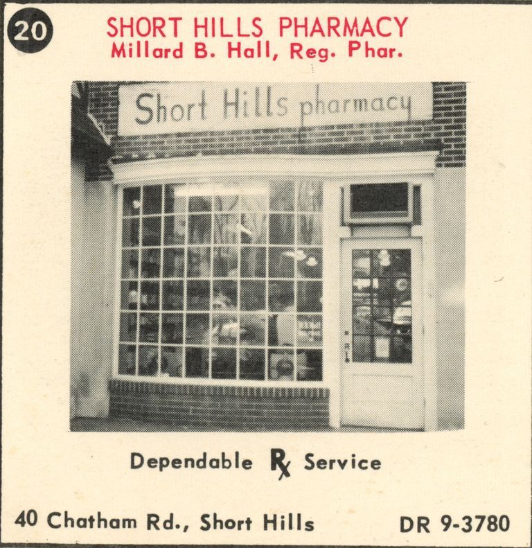          Short Hills Pharmacy: Short Hills Pharmacy, 40 Chatham Road, 1955 picture number 1
   