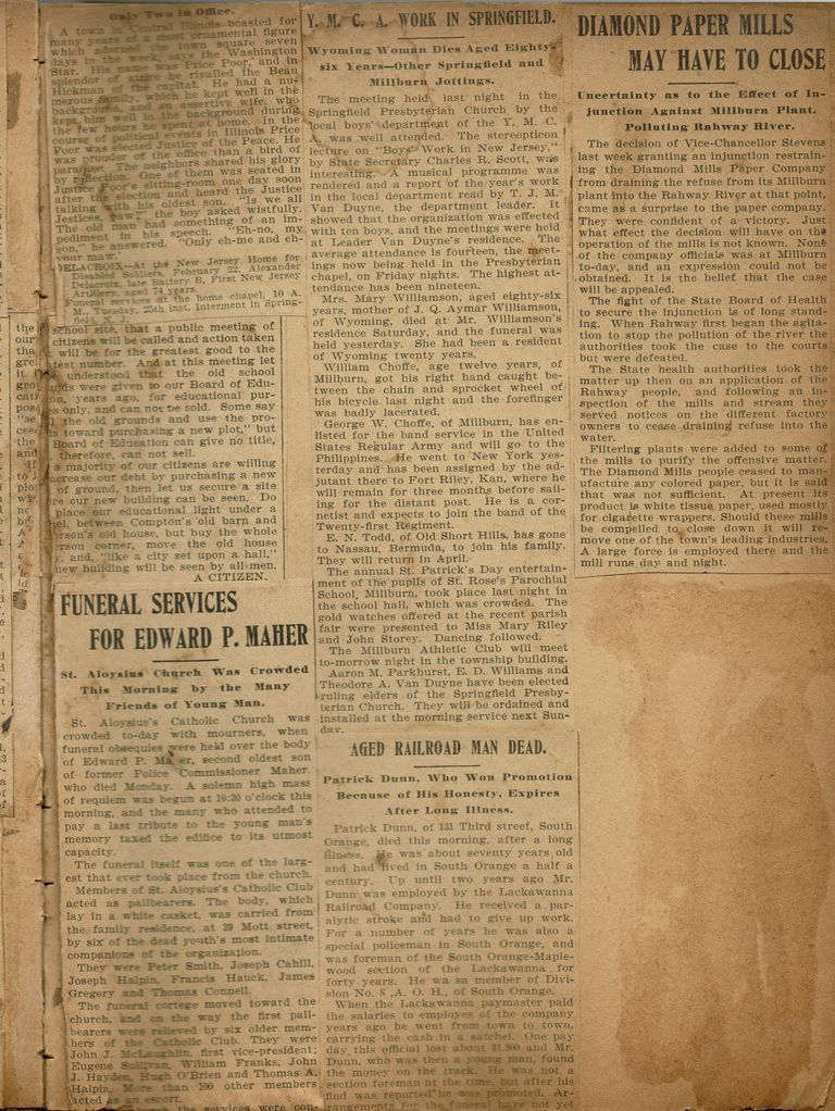          Flanagan Scrapbook: Diamond Paper Mills, Mary Williamson, page 25 picture number 1
   