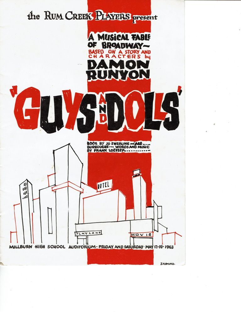          Rum Creek Players: Guys and Dolls Program, 1963 picture number 1
   