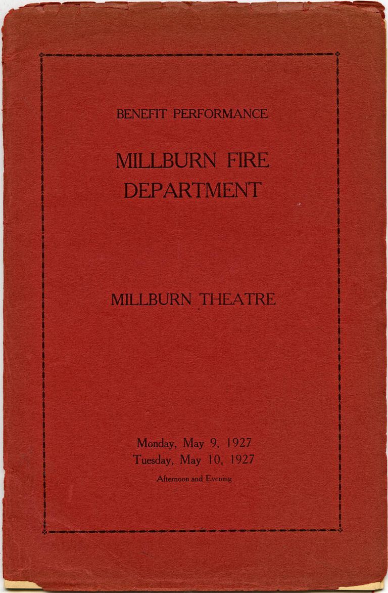          Fire Department: Millburn Fire Department Benefit Performance Program, 1927 picture number 1
   