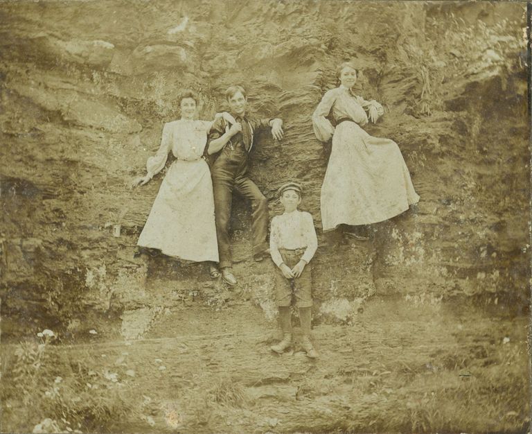          Bosworth: Young People Posing in Rocky Landscape, c. 1900 picture number 1
   