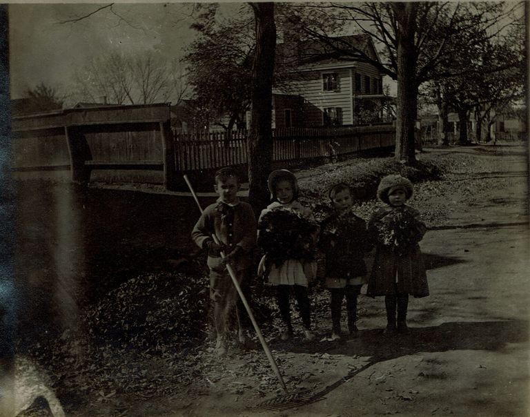          Marshall-Schmidt Album: Children Holding a Rake and Vegetables on a Dirt Road picture number 1
   