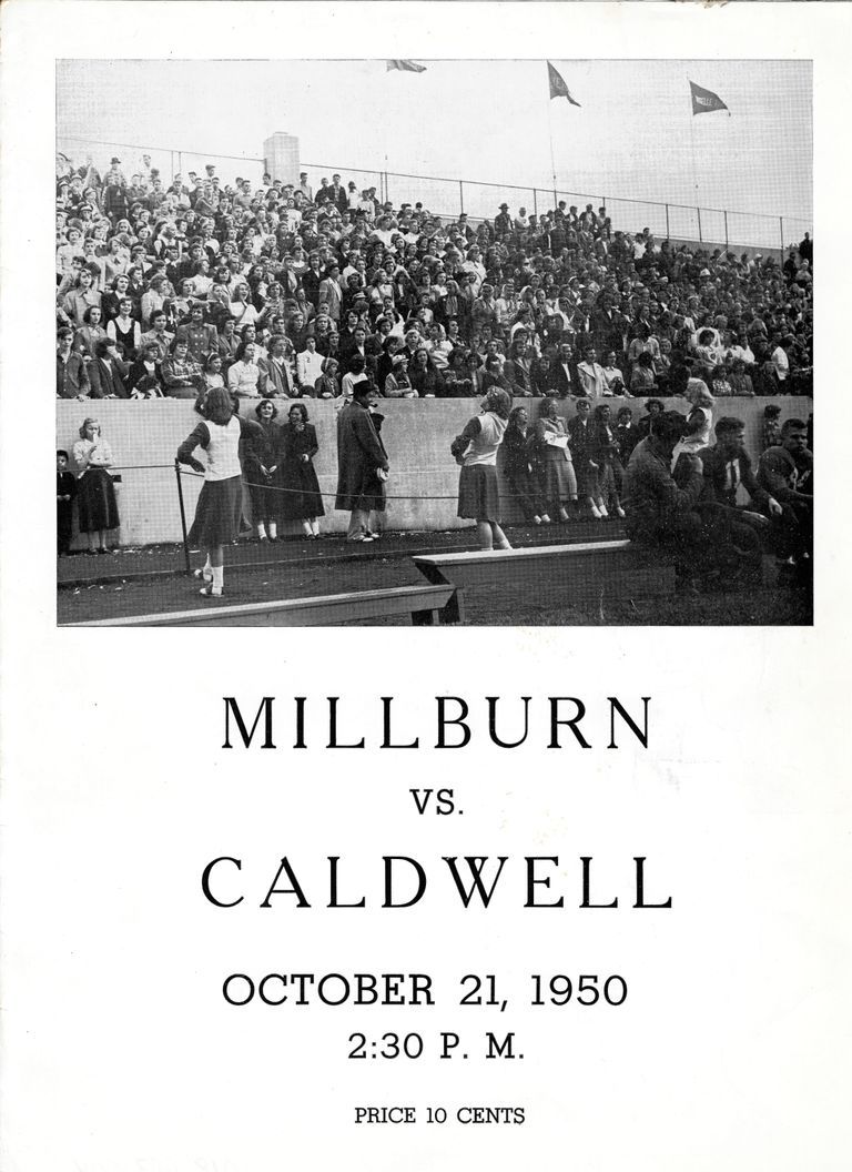          Football: Millburn vs. Caldwell Program, 1950 picture number 1
   