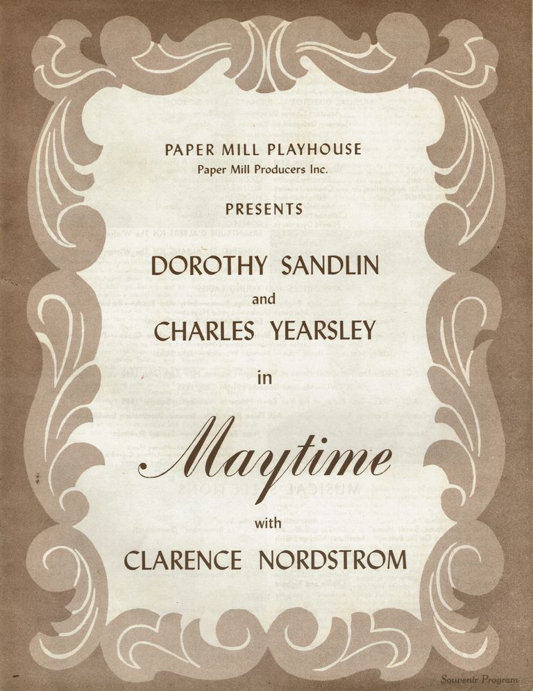          Paper Mill Playhouse Program: Maytime, 1945 picture number 1
   