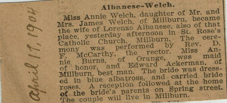          Flanagan: Wedding Announcements for Annie Welch, Lena Elizabeth Goodwin, Julius Wittkop, c. 1902-4 picture number 1
   