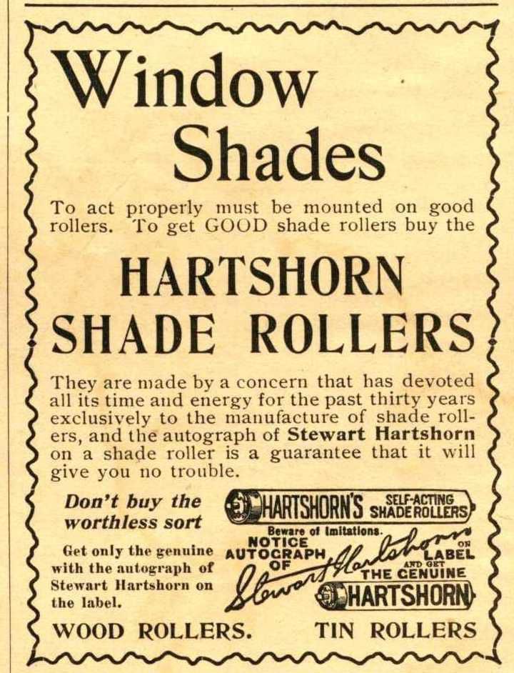          Hartshorn: Shade Roller Advertisement, 1898 picture number 1
   