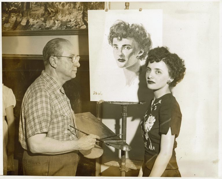          Millburn Art Center: M.A. Rasko Portrait Painting Demonstration, 1944 picture number 1
   