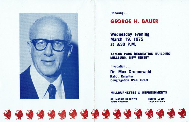          Bauer: George Bauer Citizenship Award Invitation, 1975 picture number 1
   
