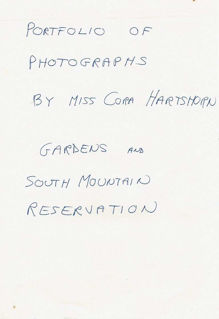          Hartshorn: Cora Hartshorn Portfolio of Photographs of Gardens and South Mountain Reservation picture number 1
   