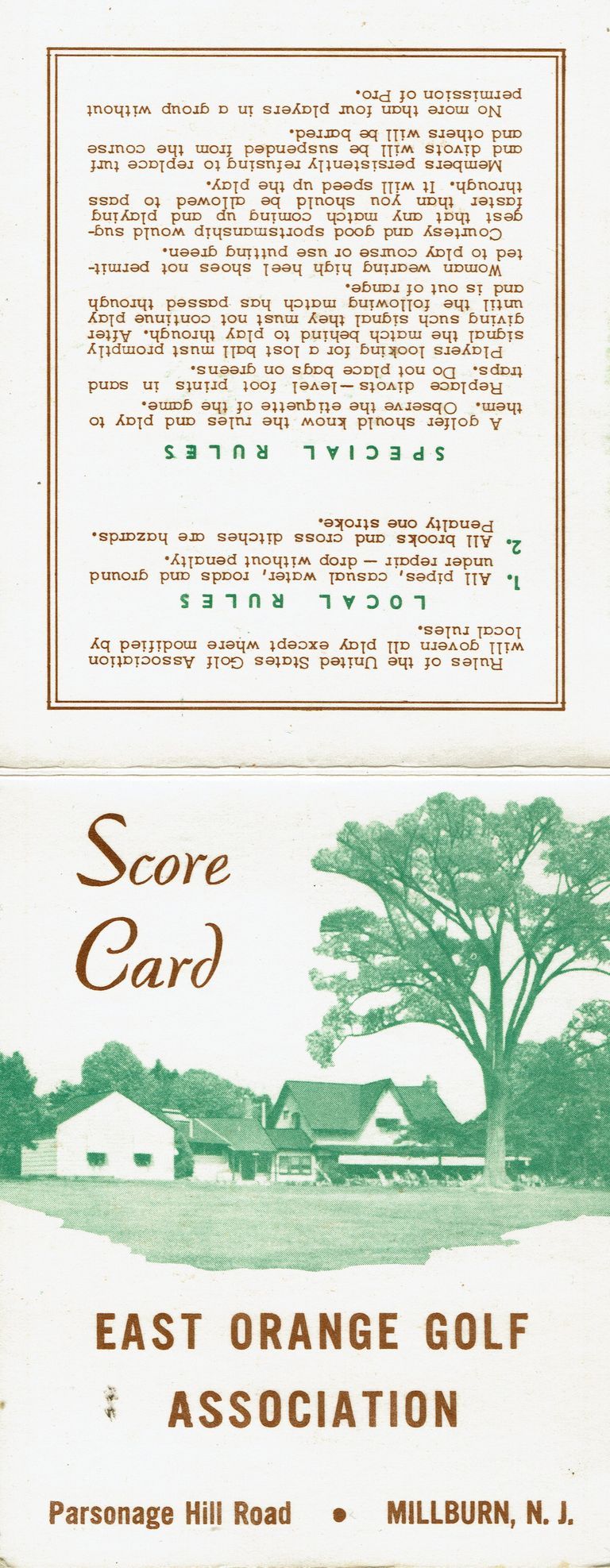          Golf: East Orange Golf Association Score Card, 1963 picture number 1
   