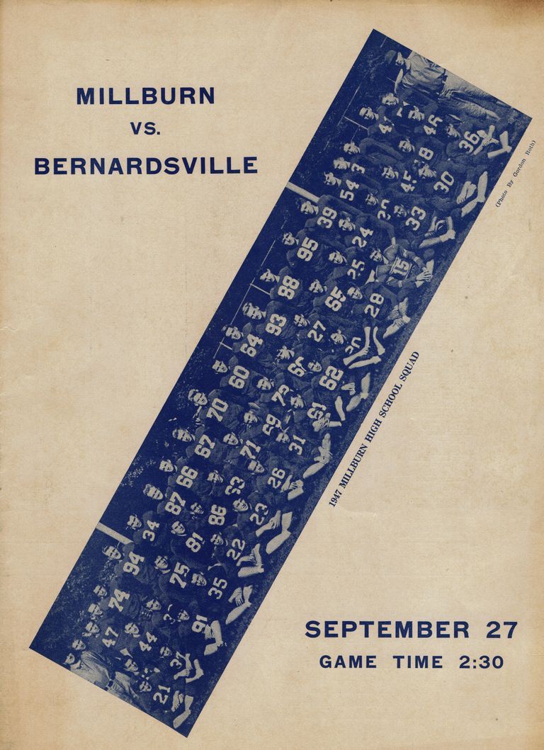          Football: Millburn High School vs. Bernardsville Program for September 27, 1947 picture number 1
   