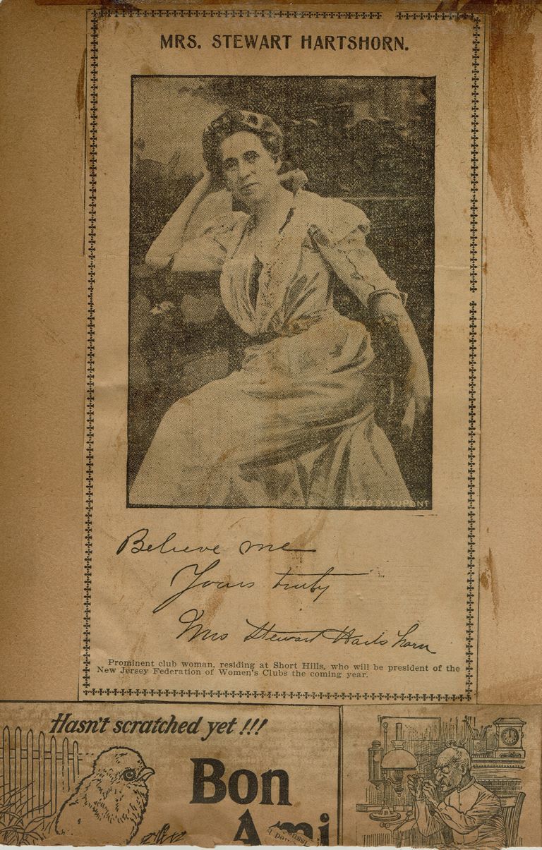          Flanagan Scrapbook: Mrs. Stewart Hartshorn picture number 1
   