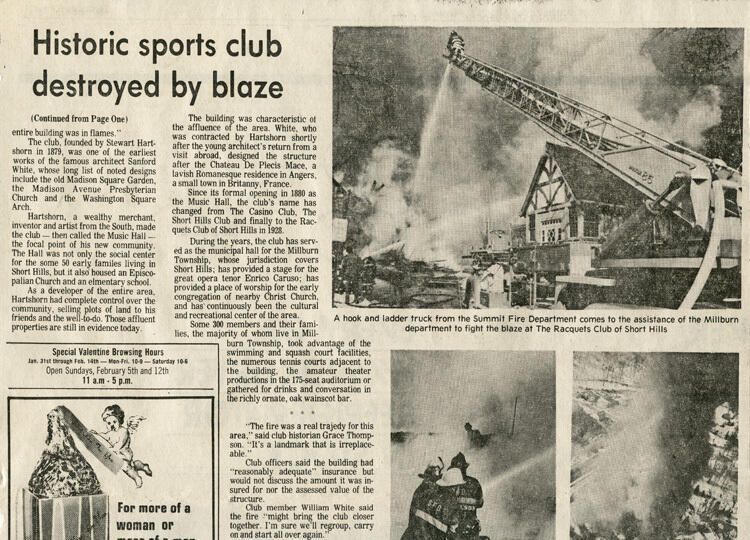          Racquets Club Fire Star Ledger Newspaper Article picture number 1
   