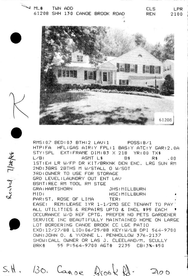          130 CANOE BROOK ROAD picture number 1
   