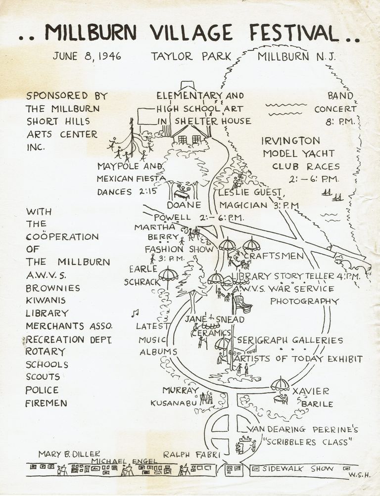          Millburn Art Center: Village Festival Map and Program, 1946 picture number 1
   