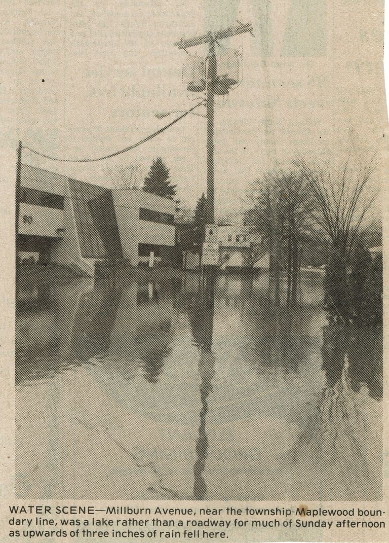          Millburn Avenue: Flood on Millburn Avenue, 1983 picture number 1
   