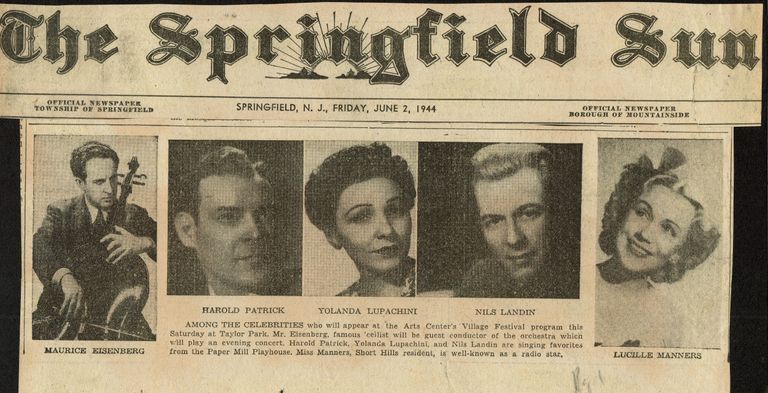          Millburn Art Center: Village Festival Article, 1944 picture number 1
   