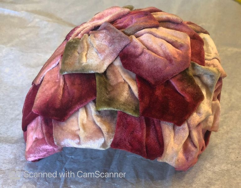          Hat: Lace Lined Multicolored Felt Layered Cap picture number 1
   