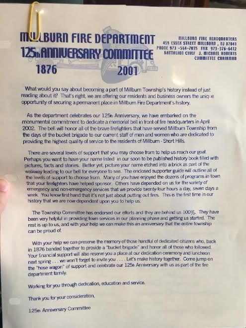          Fire Department: Millburn Fire Department 125th Anniversary Committee picture number 1
   