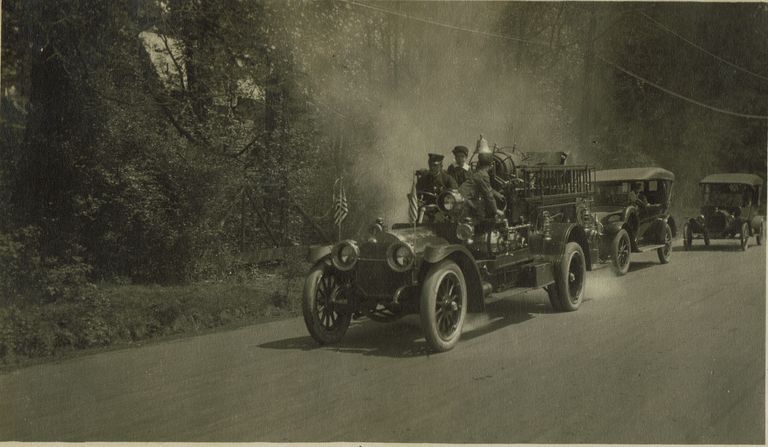          Millburn Fire Truck in Parade, May 1917 picture number 1
   