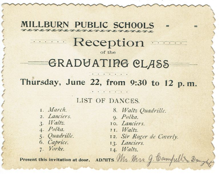          Millburn Public Schools: Reception of the Graduates, 1893 picture number 1
   