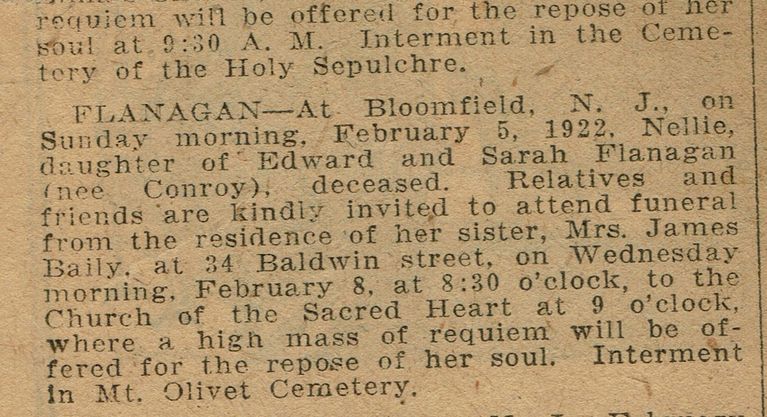          Flanagan: Nellie Flanagan Obituary, 1922 picture number 1
   