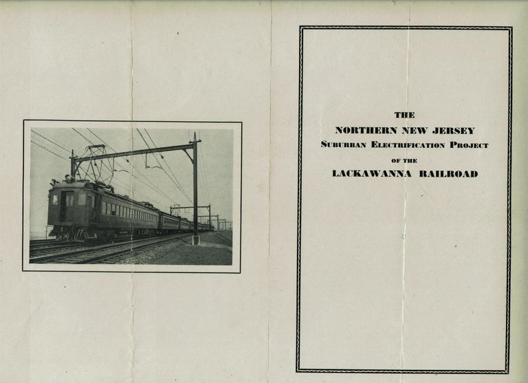          Two page description brochure of 1928 electrification of Lackawanna Railroad
   