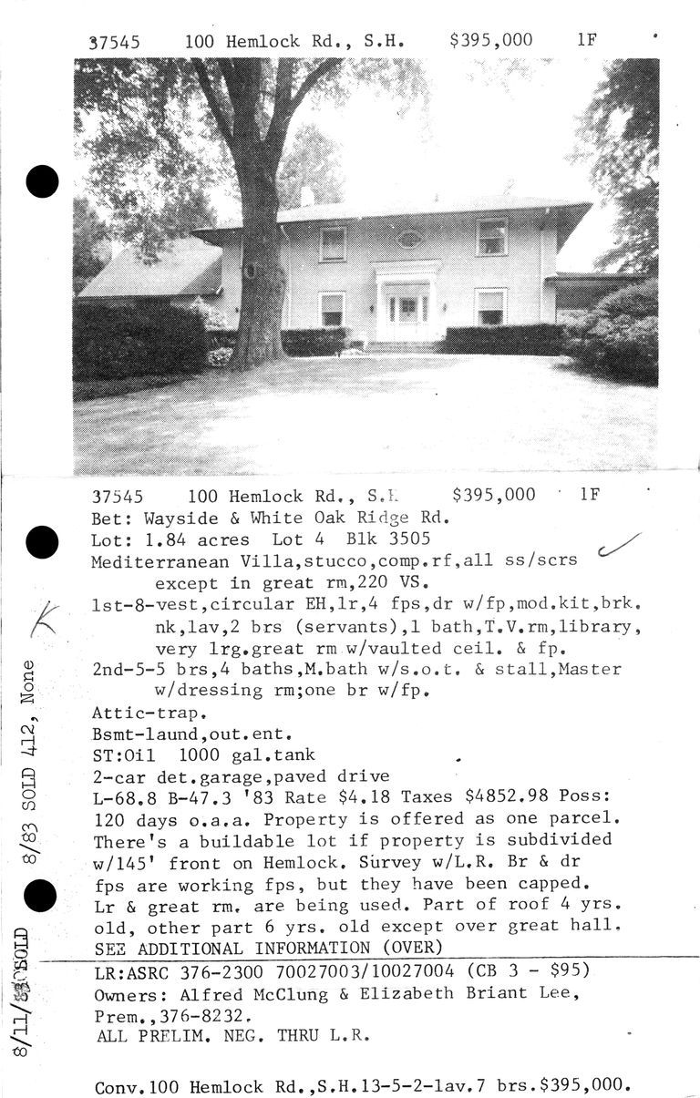          100 HEMLOCK ROAD picture number 1
   