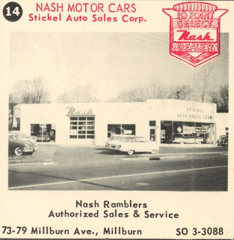 Automobile: Nash Motor Cars, 73-79 Millburn Avenue, 1955 picture number 1
