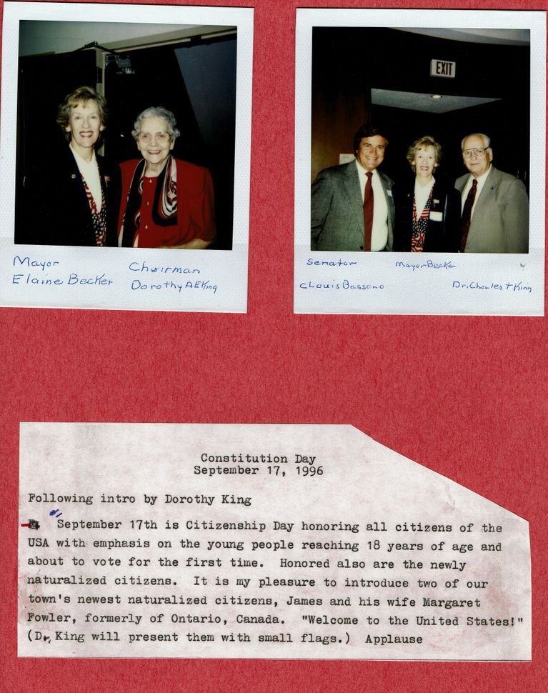         Daughters of the American Revolution: Citizenship Day and Constitution Week Scrapbook, 1996 picture number 1
   
