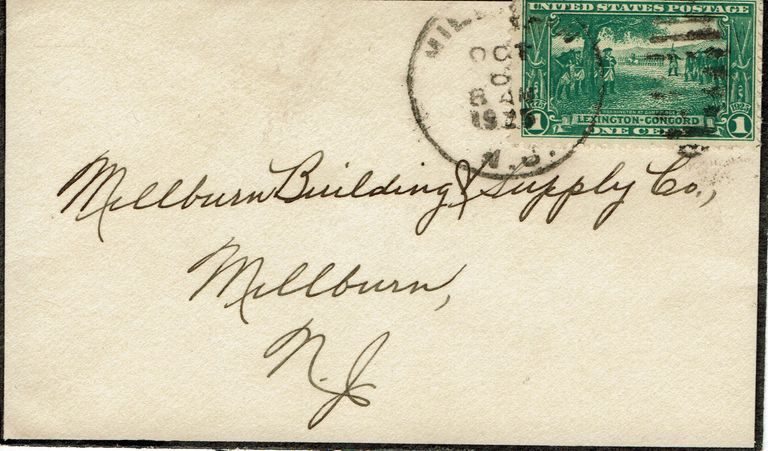          Millburn Building and Supply Company Envelope, 1925 picture number 1
   