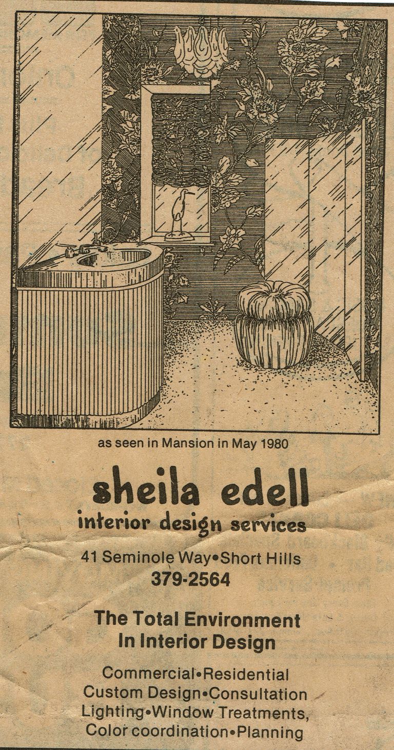          Sheila Edell Interior Design Services Advertisement, May 1980 picture number 1
   