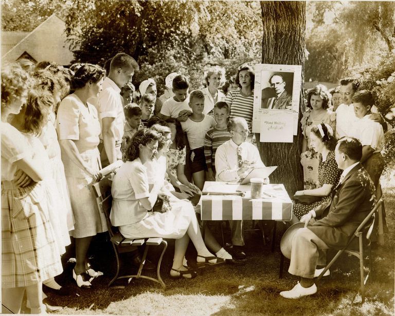         Millburn Art Center: Joseph Earl Schrack at Village Festival, 1944 picture number 1
   