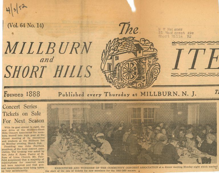         Item, April 3, 1952 (top)
   