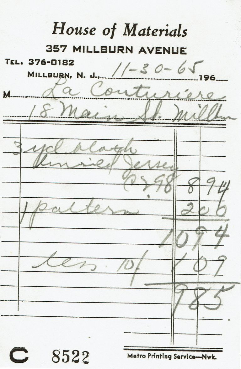          House of Materials Receipts 1957-1965 picture number 1
   