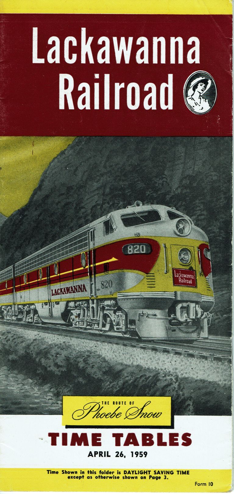          The Route of the Phoebe Snow; 14 page Time Table with maps and advertisements
   