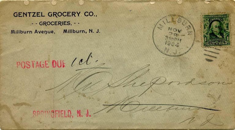          Gentzel Grocery Co. envelope, 1904 picture number 1
   