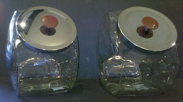          Confectionary Jars (2) with metal lids picture number 1
   